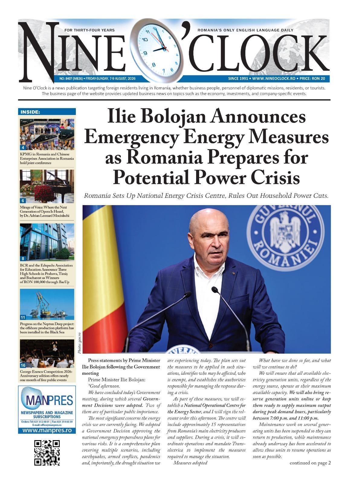 Romania News | Today’s Nine O’Clock Digital Edition: Top Headlines – 7 ...
